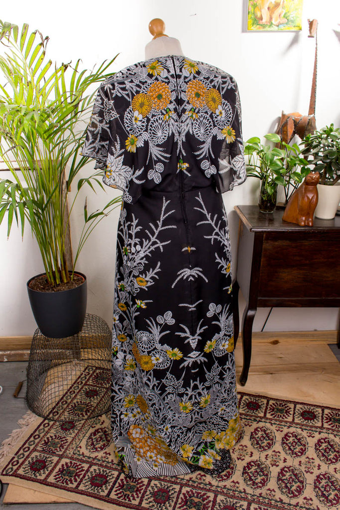 Hippie Maxikleid schwarz bunt