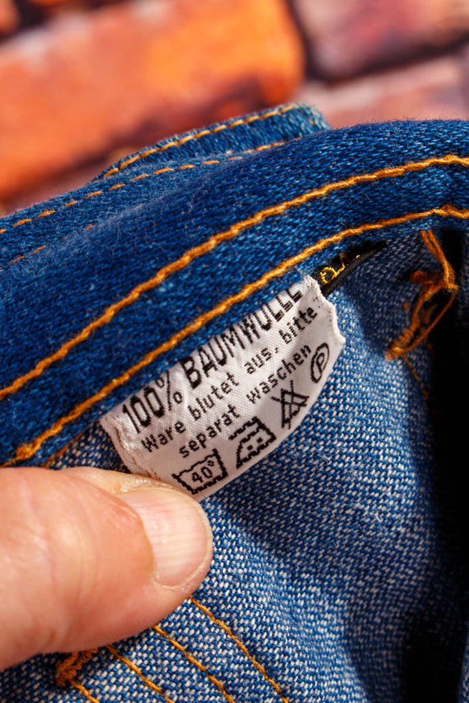 70er Jahre Jeans Schlaghose blau 70er blau Boho Disco Frau Hippie L 44-46 M 40-42 Schlager Special vintageberlin.de