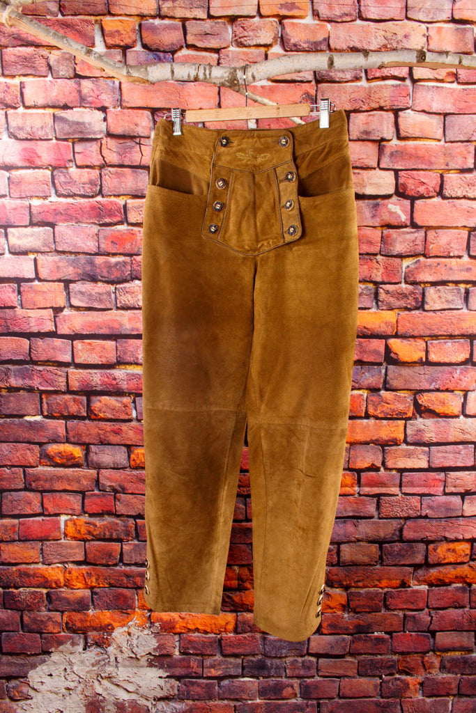 Trachten Lederhose braun Default Title braun Dirndl Frau M 40-42 S 36-38 Special vintageberlin.de