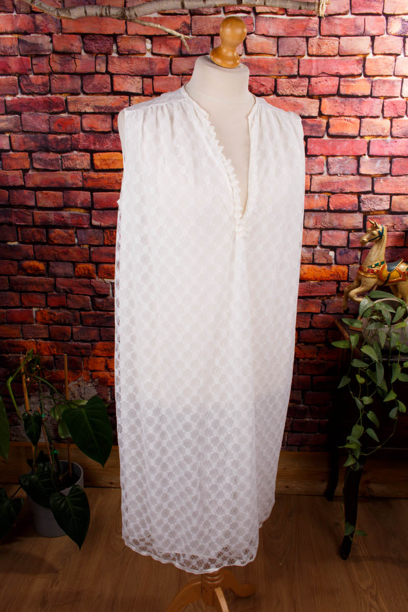 Vintage Nachtkleid weiß Spitze