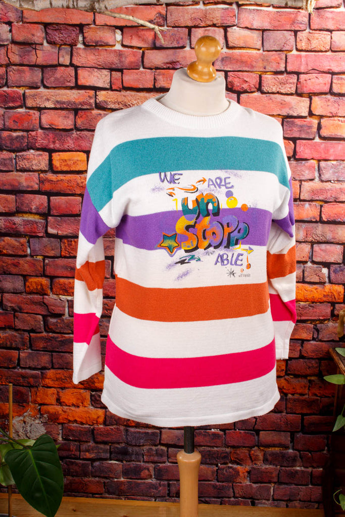 90er Ringelpullover bunt Default Title 80er 90er bunt Frau M 40-42 vintageberlin.de