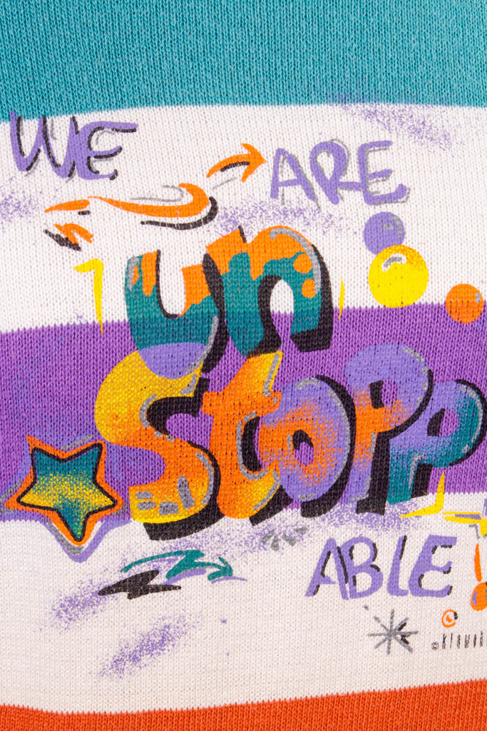 90er Ringelpullover bunt 80er 90er bunt Frau M 40-42 vintageberlin.de