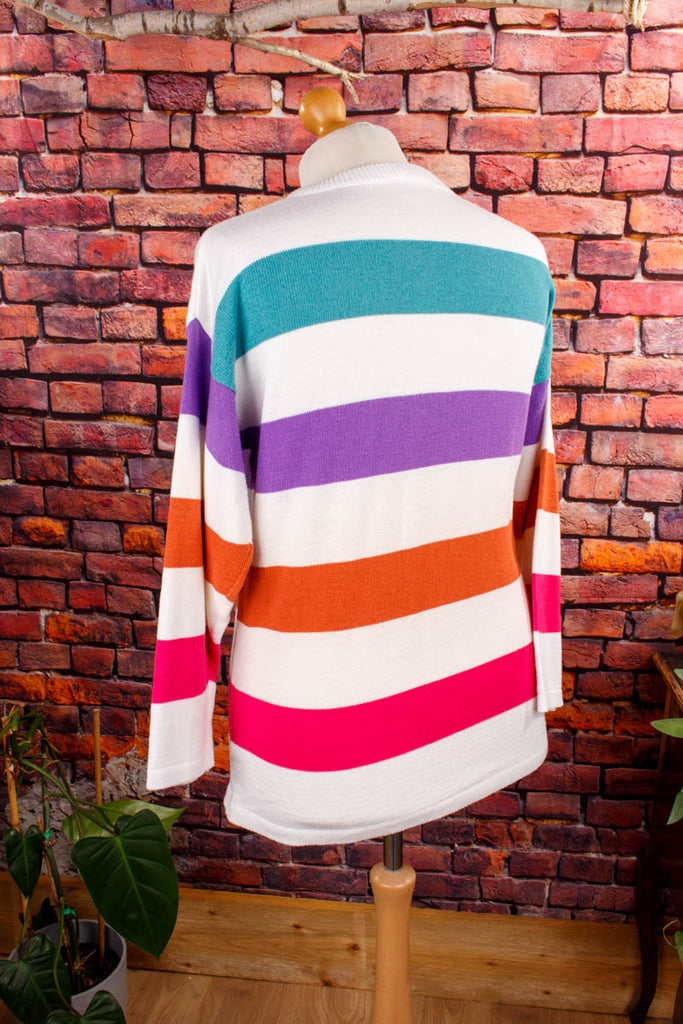 90er Ringelpullover bunt 80er 90er bunt Frau M 40-42 vintageberlin.de