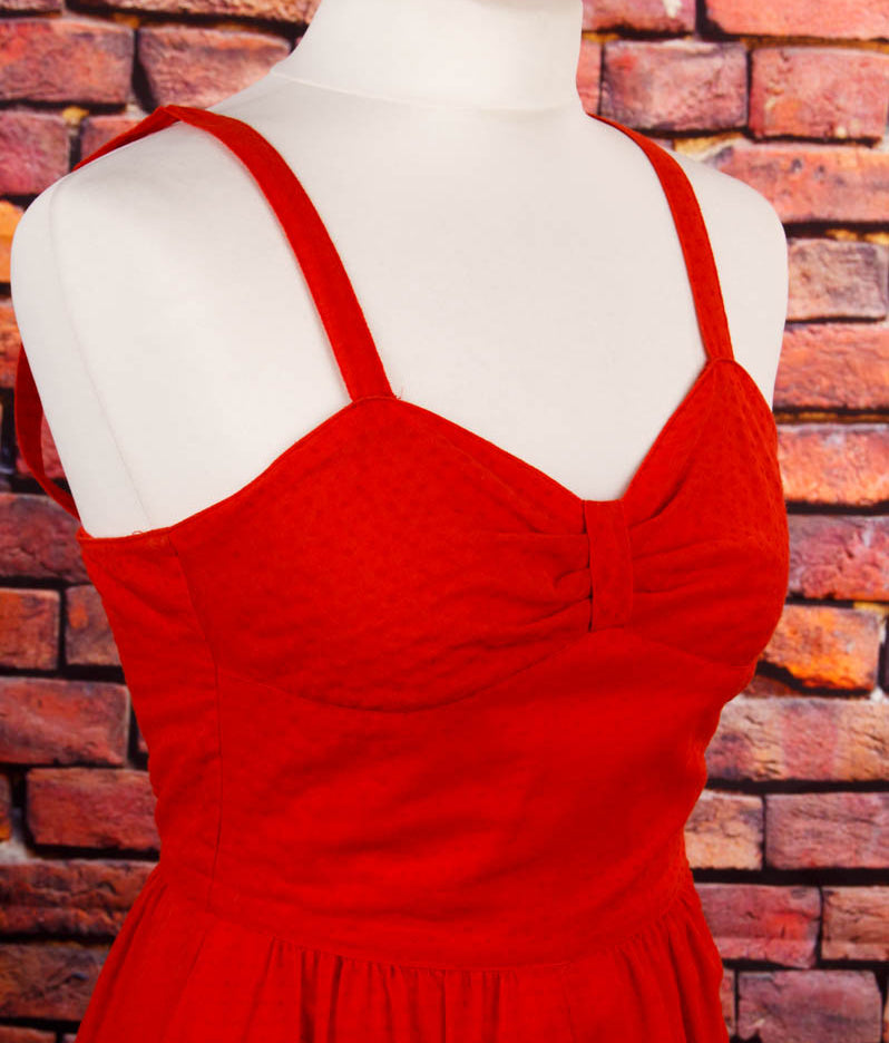 70s Disco Kleid rot