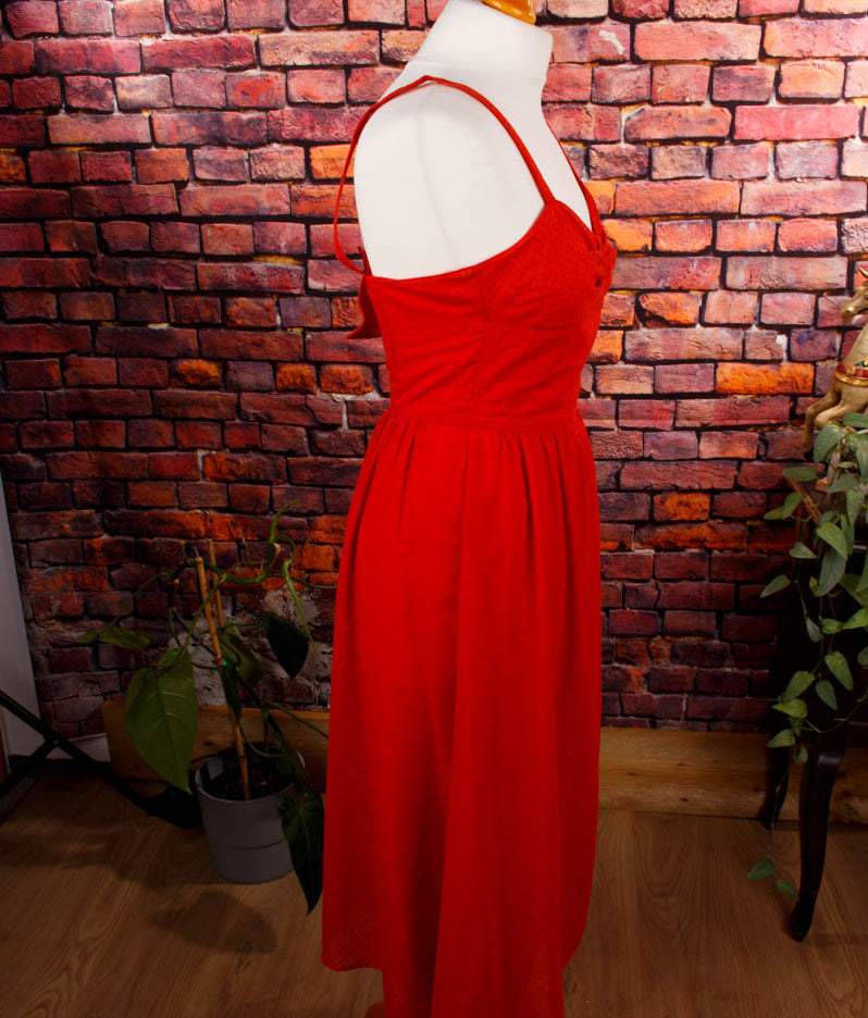 70s Disco Kleid rot