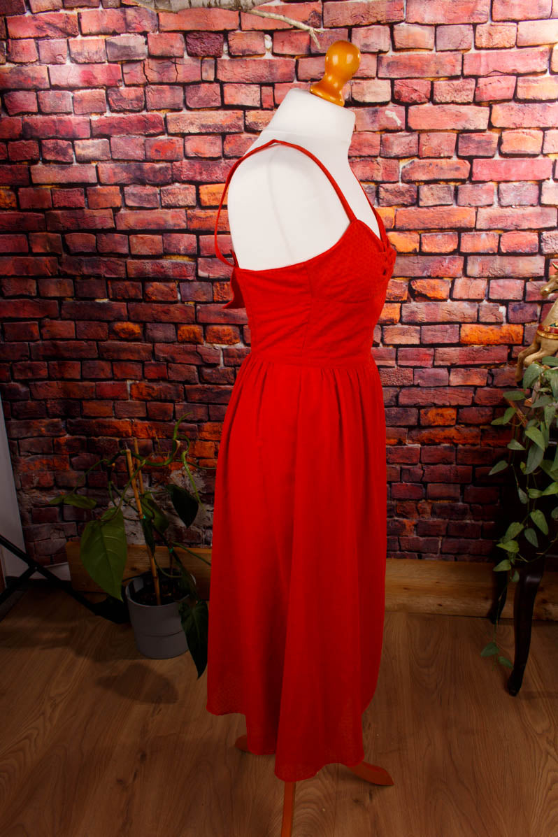 70s Disco Kleid rot