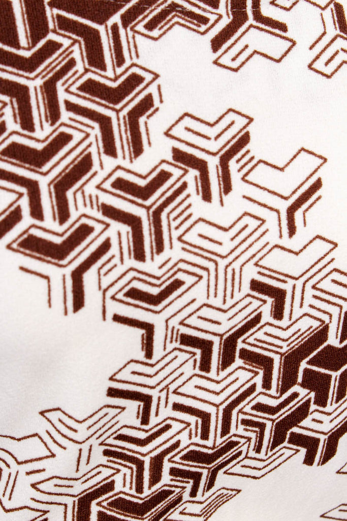 60er Etuikleid braun-weiß 60er braun Disco Frau Mod real-disco Rockabilly S 36-38 Schlager Sekretärin Special weiß vintageberlin.de