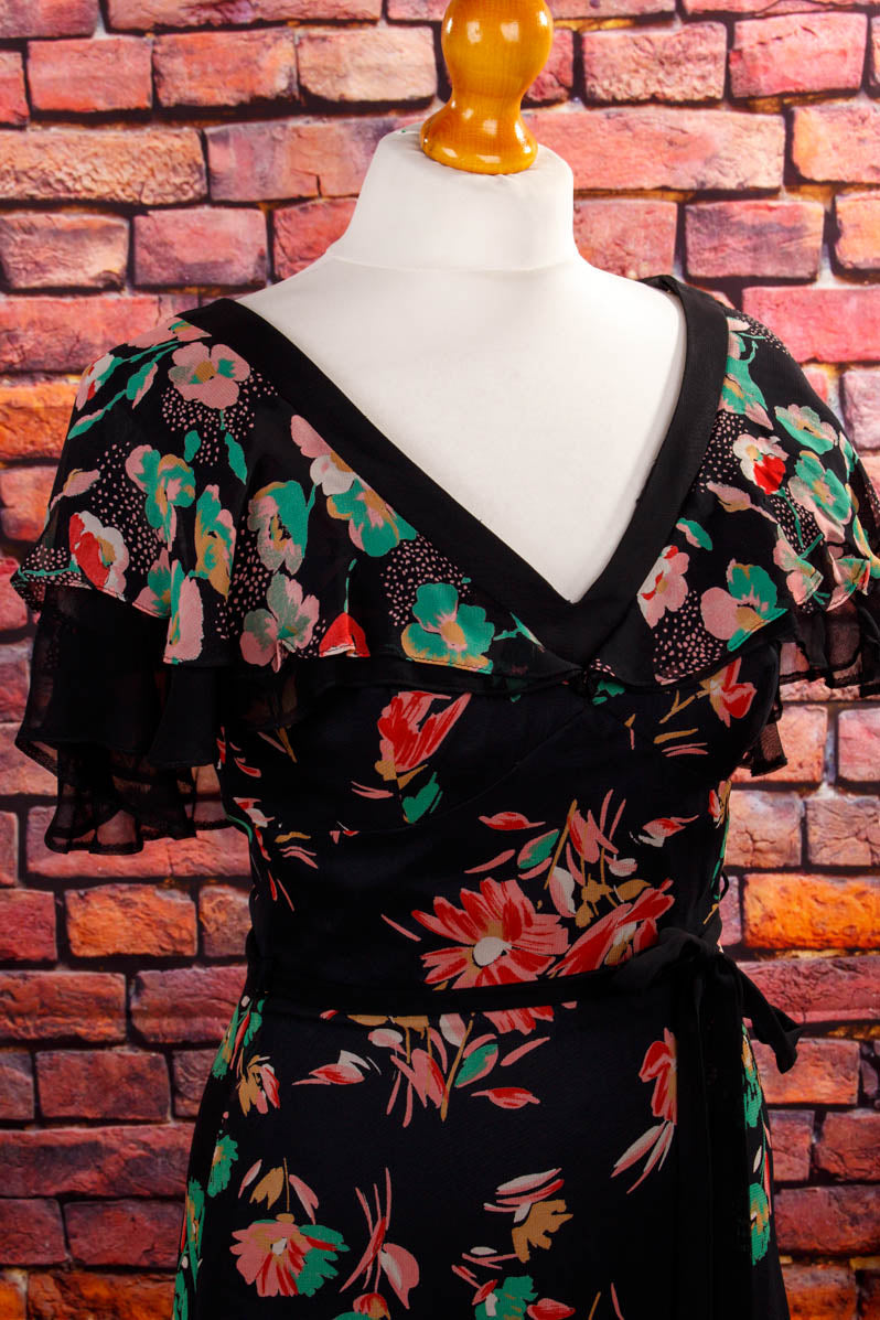 Hippie Maxikleid schwarz bunt