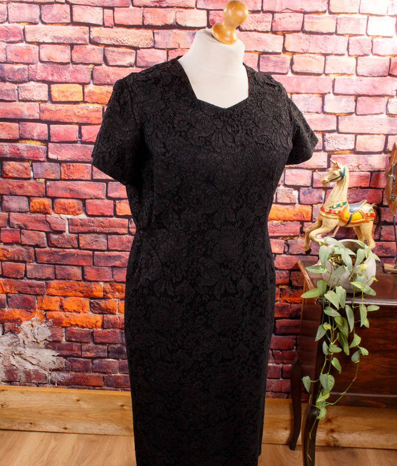 Spitze Abendkleid schwarz + Jacke