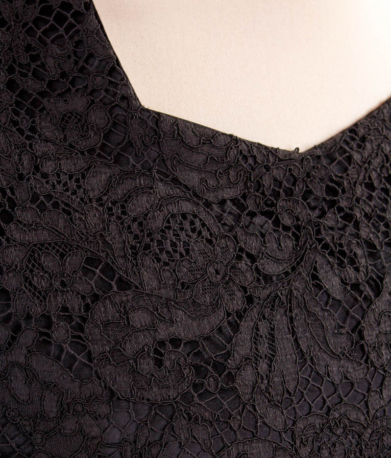 Spitze Abendkleid schwarz + Jacke