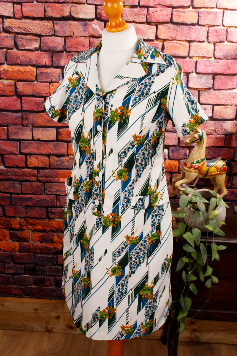 70s Schlagerkleid bunt
