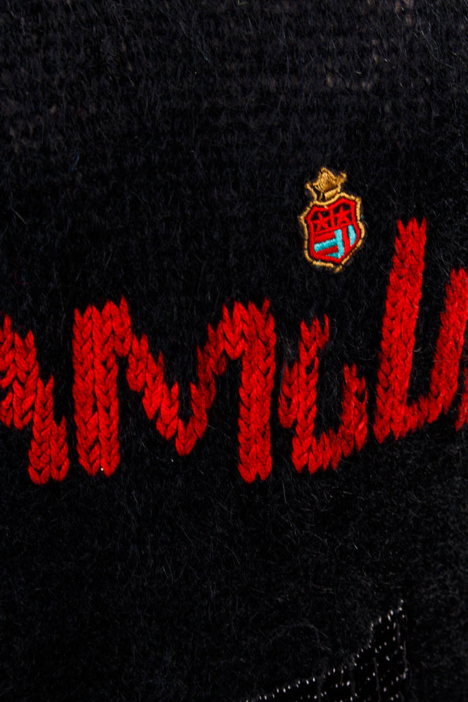 Mohair Pulli l´amour schwarz Pailletten 80er Boho Disco Frau L 44-46 M 40-42 schwarz Special vintageberlin.de