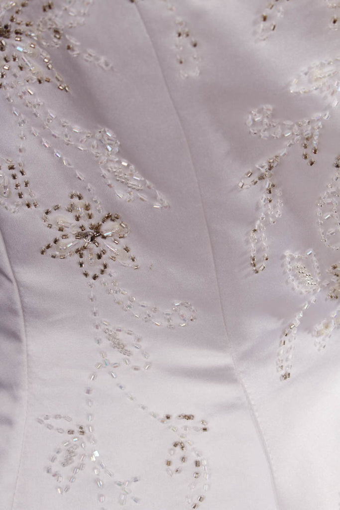 Brautkleid weiß mit schleppe Frau Hochzeit S 36-38 Special weiß XS 32-34 vintageberlin.de
