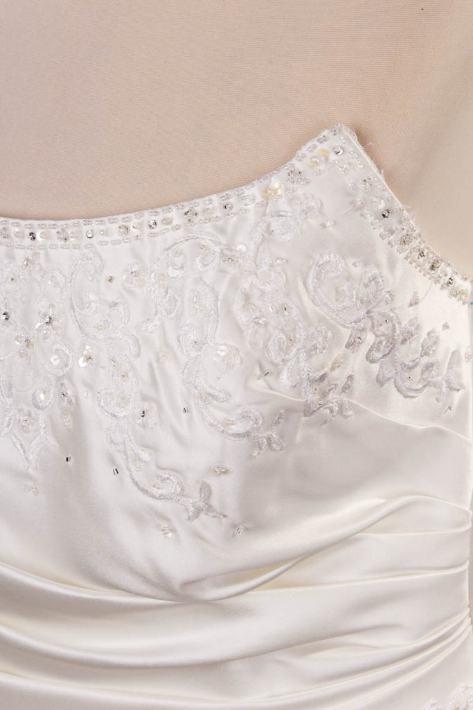 trägerloses Brautkleid creme Frau Hochzeit L 44-46 Special weiß vintageberlin.de
