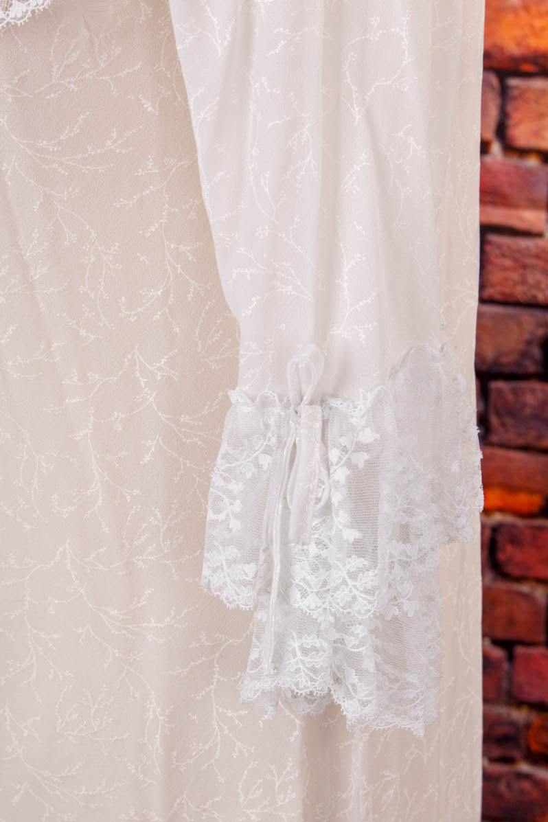 Vintage Nachtkleid grau transparent