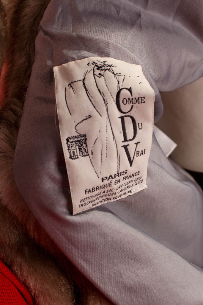 Vintage Fake Fur beige Nerzlook 80er 90er beige Boho Frau L 44-46 Rockabilly Special vintageberlin.de