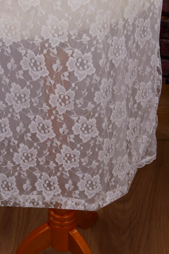 VEB Unterkleid weiß 70er DDR Disco Frau Rockabilly S 36-38 weiß vintageberlin.de