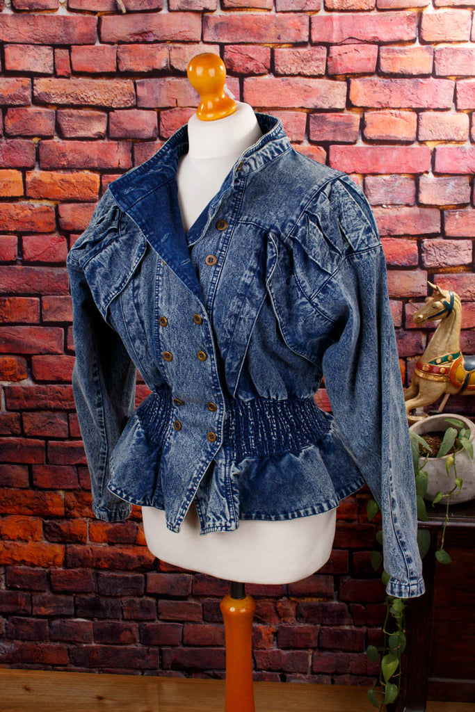 80er Disco Jeansjacke blau Default Title 80er blau Disco Frau real-80er Rockabilly S 36-38 Special vintageberlin.de
