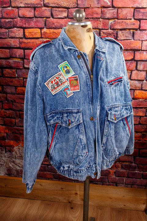 80er Jeansjacke Patches