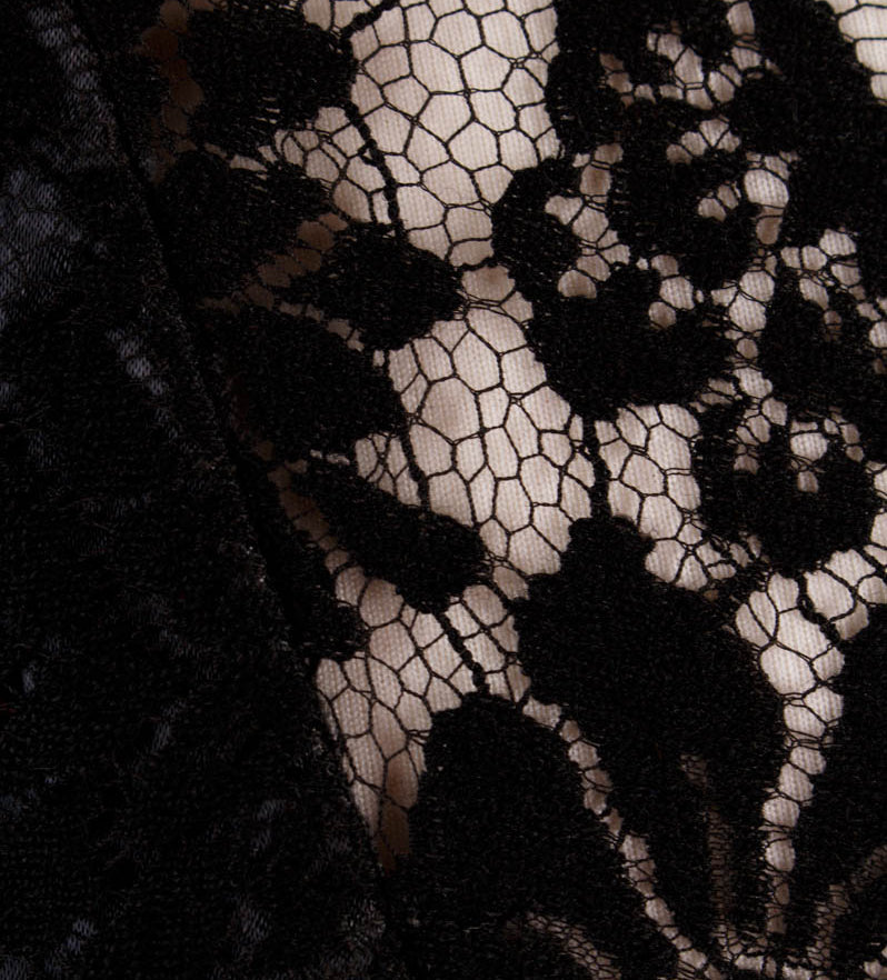 Vintage Abendkleid schwarz Spitze