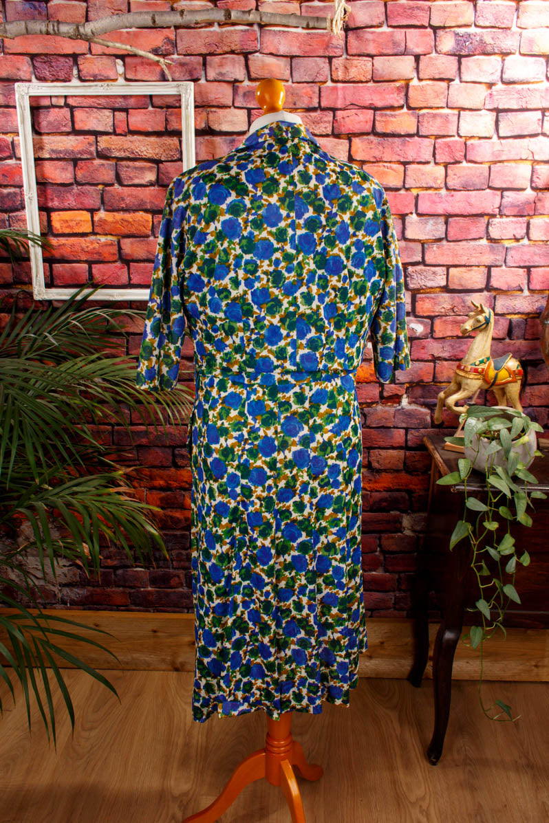 60s Nylon Kostüm Kleid+Jacke
