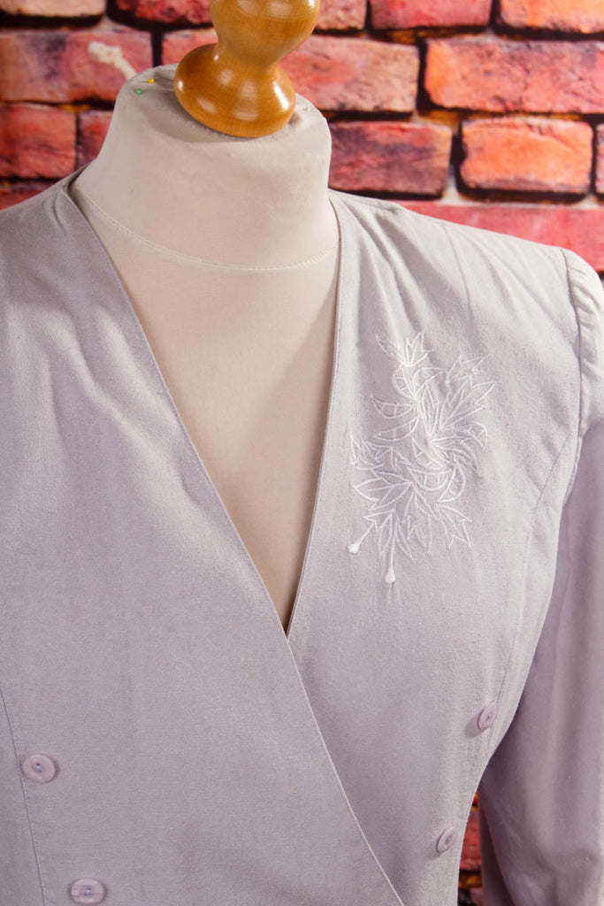 90s Seidenblazer fliederfarben 80er 90er Boho Disco Frau Hochzeit L 44-46 lila M 40-42 real-80er real-rockabilly Rockabilly rosa Sekretärin Special vintageberlin.de