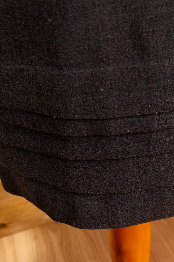 Bleistiftrock Wollmix Frau grau S 36-38 Sekretärin vintageberlin.de