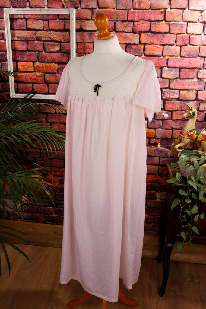 Nachtkleid rosa Punkte Default Title 70er 80er Frau L 44-46 M 40-42 Rockabilly rosa S 36-38 Special Unisize XL 48-50 vintageberlin.de