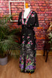 70er Boho Maxikleid schwarz Blumen Default Title 70er Abendmode Boho bunt Frau Hippie M 40-42 real-boho S 36-38 Schlager schwarz Special vintageberlin.de