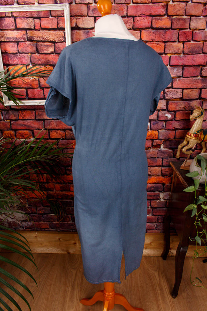 80er Ethno Kostüm taubenblau 80er blau Boho Frau S 36-38 vintageberlin.de