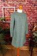 60s A-Form Kleid grün Tweed