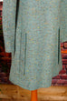 60s A-Form Kleid grün Tweed