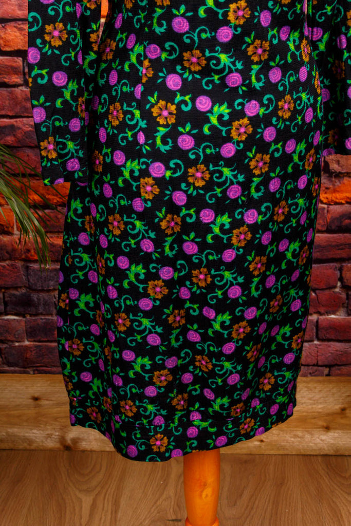 60s Kleid bunt Muster 60er bunt Disco Frau M 40-42 real-disco real-rockabilly Rockabilly Special vintageberlin.de