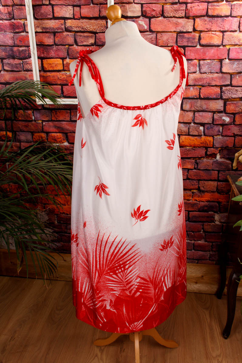 Vintage Sommerkleid weiß rot