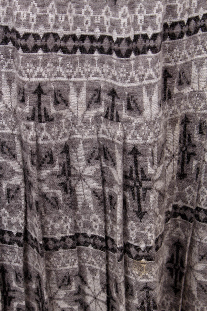 Flanell Faltenrock grau Muster Frau grau L 44-46 M 40-42 Special vintageberlin.de