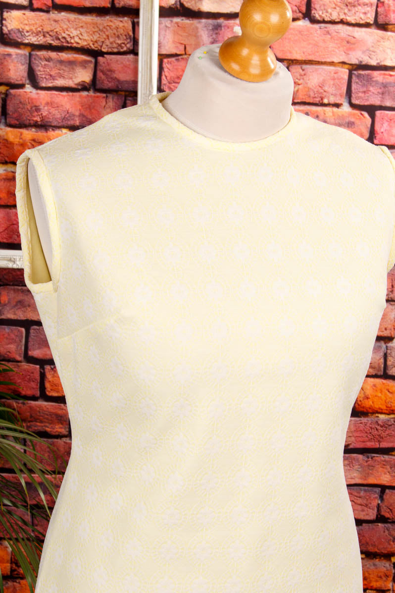 60s Disco Kleid gelb Muster