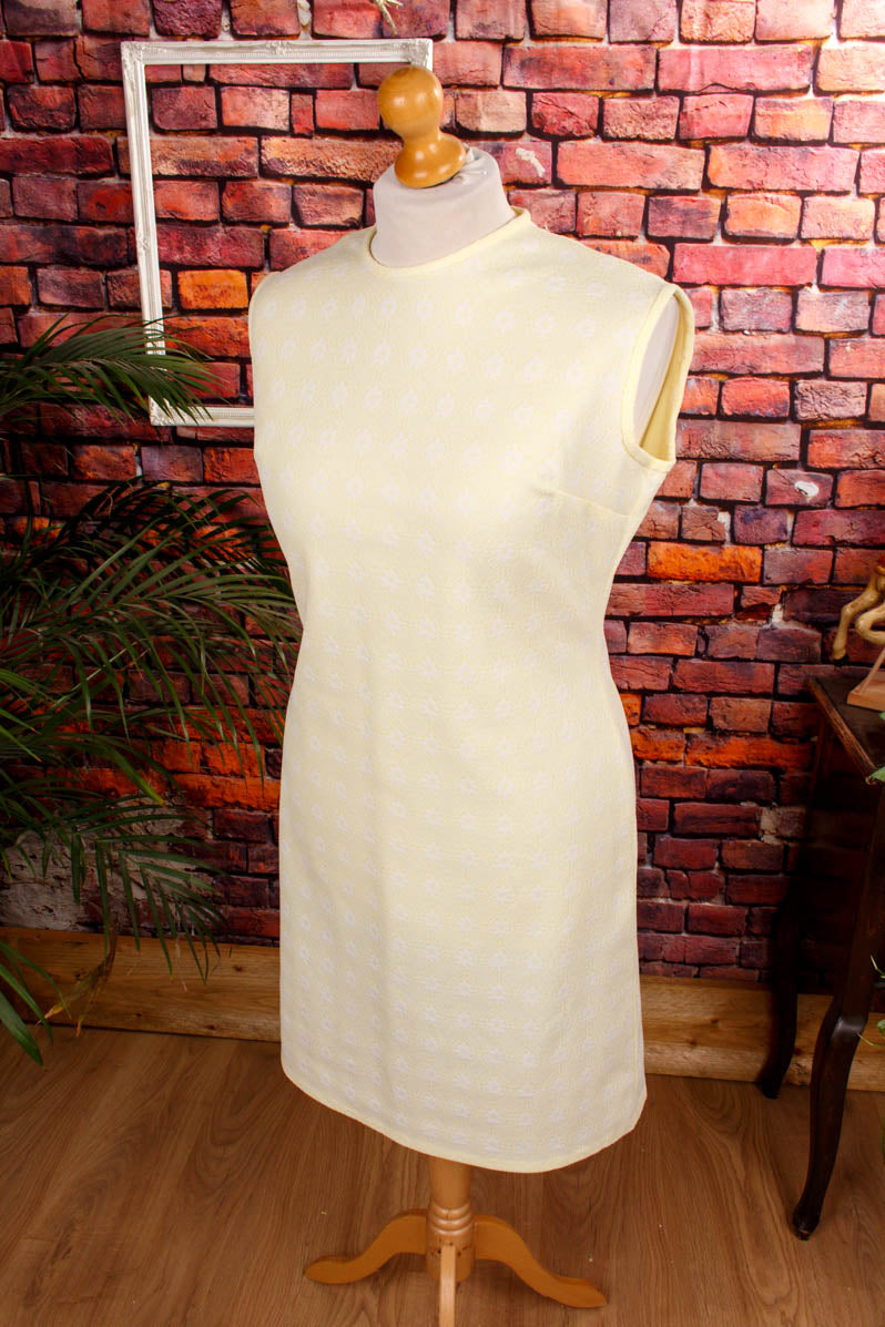 60s Disco Kleid gelb Muster