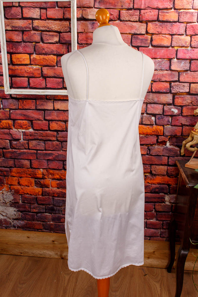 sexy Unterkleid weiß 70er Boho Frau L 44-46 Rockabilly weiß vintageberlin.de