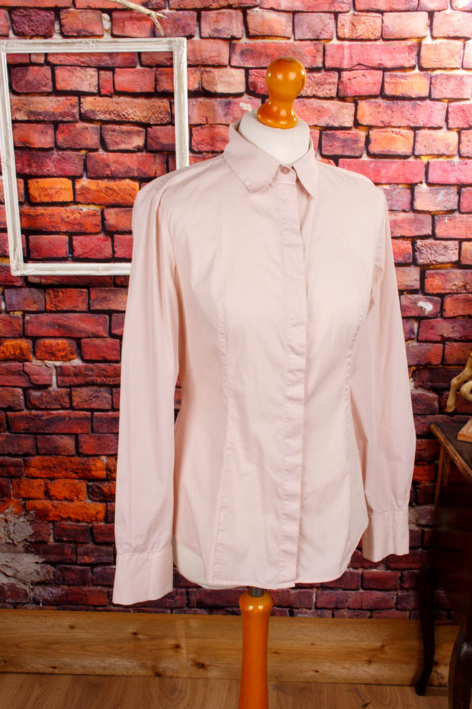 Colors of Benetton Bluse rosé Designer Frau M 40-42 rosa S 36-38 Sekretärin vintageberlin.de