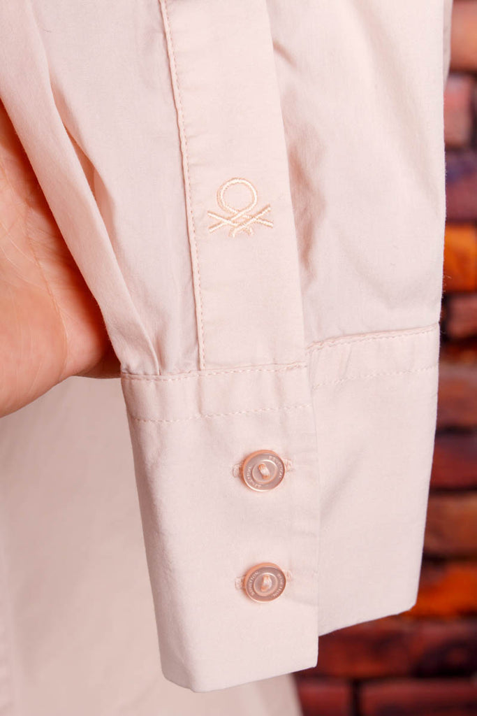 Colors of Benetton Bluse rosé Designer Frau M 40-42 rosa S 36-38 Sekretärin vintageberlin.de