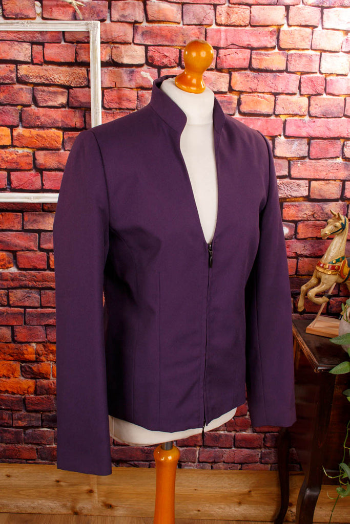eleganter Blazer aubergine Default Title 90er Designer Frau lila M 40-42 Sekretärin vintageberlin.de