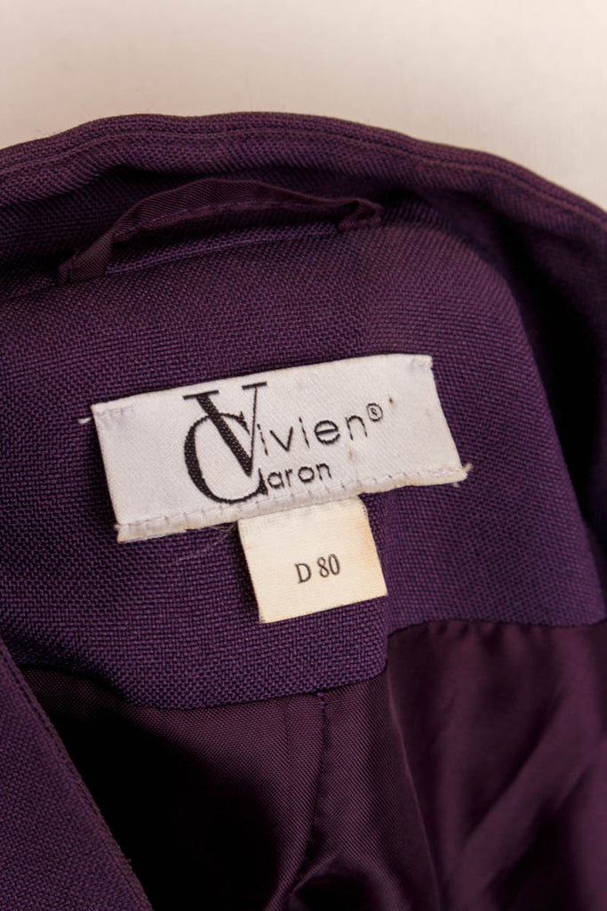 eleganter Blazer aubergine 90er Designer Frau lila M 40-42 Sekretärin vintageberlin.de