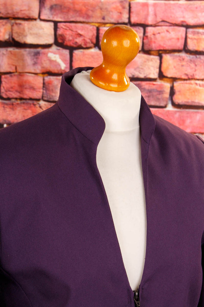 eleganter Blazer aubergine 90er Designer Frau lila M 40-42 Sekretärin vintageberlin.de