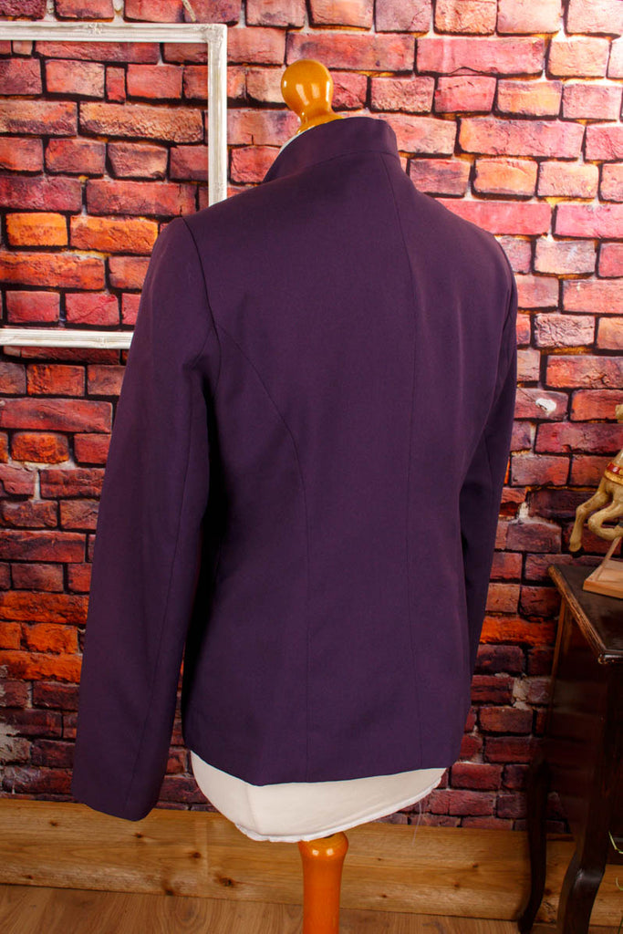 eleganter Blazer aubergine 90er Designer Frau lila M 40-42 Sekretärin vintageberlin.de