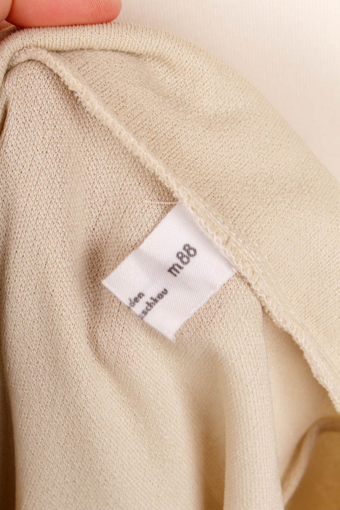 Vintage Plisseekleid beige 60er 70er beige Disco Frau M 40-42 S 36-38 Schlager Special vintageberlin.de