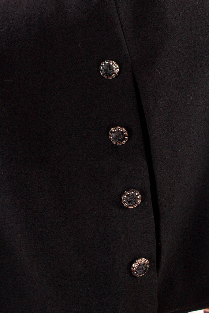 70er Abendrock schwarz schmal 70er Abendmode Boho Frau schwarz Special XS 32-34 vintageberlin.de