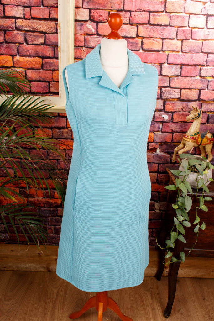 70s Schlager Stretchkleid türkis Default Title 60er 70er Disco Frau M 40-42 real-disco real-rockabilly Rockabilly Schlager Special türkis vintageberlin.de
