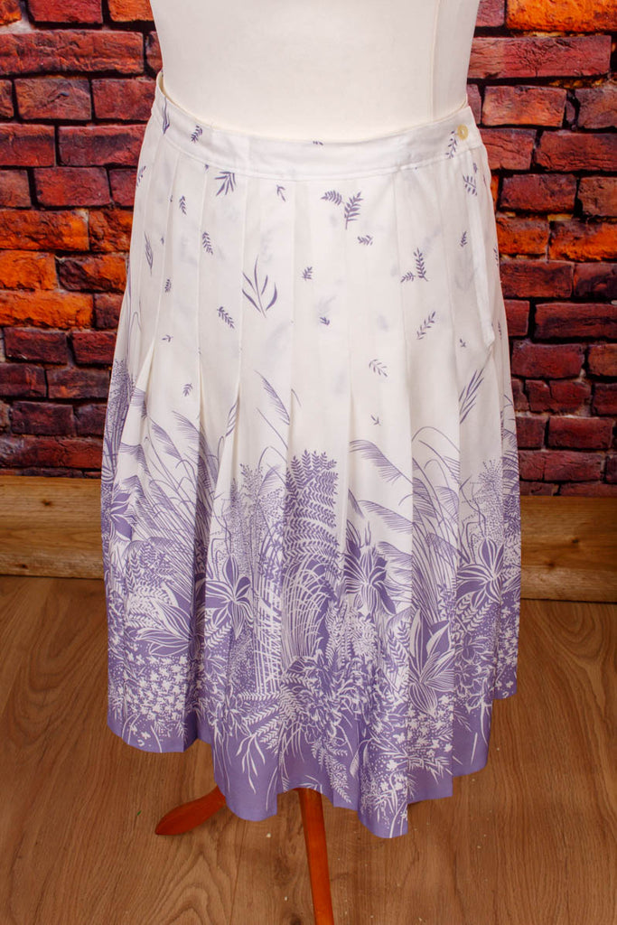 70s Rock pastell lila Blumen 70er Boho Disco Frau Hippie lila M 40-42 Rockabilly Schlager Special weiß vintageberlin.de