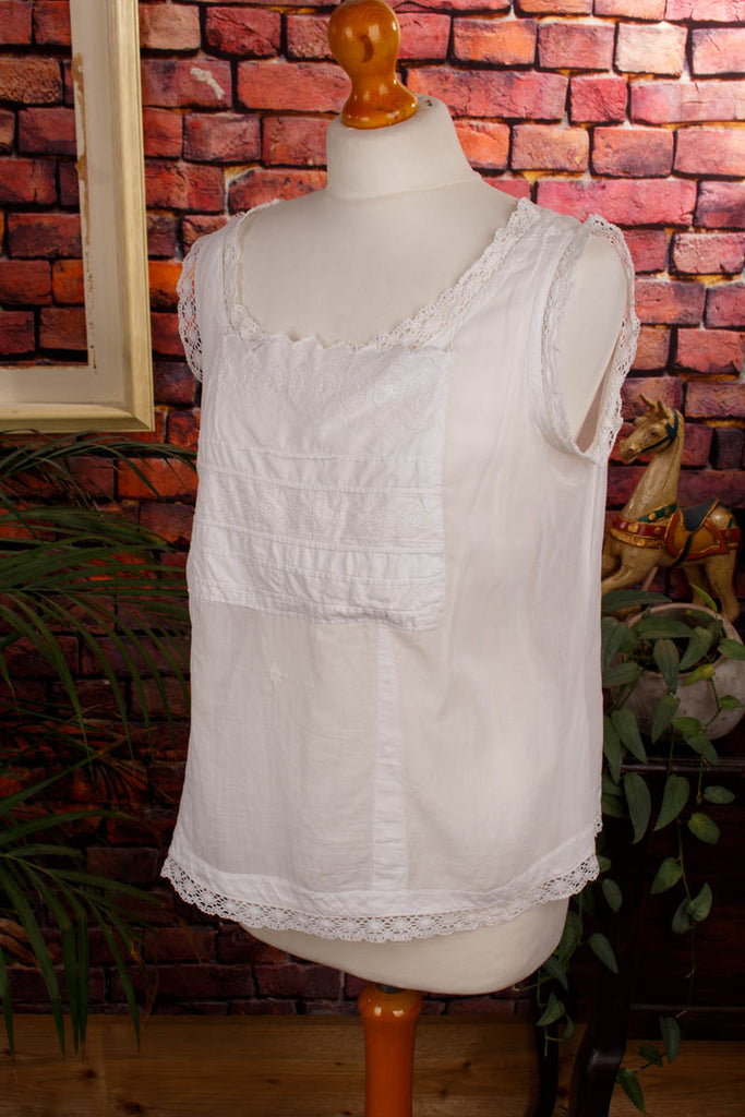 antikes Top Wäsche weiß Default Title Boho Charleston Frau Gothic L 44-46 M 40-42 Special viktorianisch vor 1920 weiß vintageberlin.de