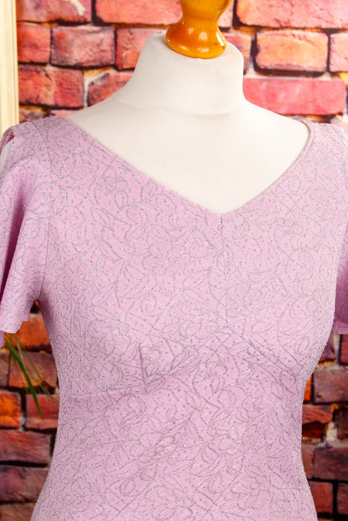 60s Minikleid lila Glitzer 60er 70er Abendmode Disco Frau lila real-disco real-rockabilly Rockabilly S 36-38 Schlager Special vintageberlin.de